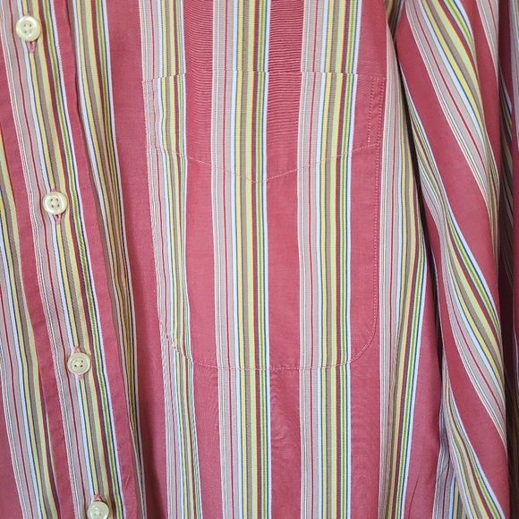 Gant Men's Classic Long Sleeve Dress Shirt, Size: Medium Color: Stripes - Picture 7 of 12